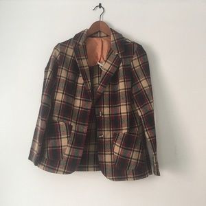Vintage Classic Plaid Blazer